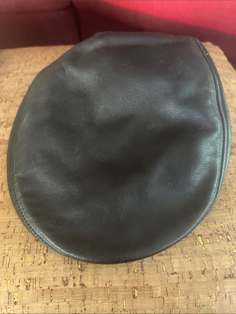 United Hatters Cap -Men's Black Leather driving Cap